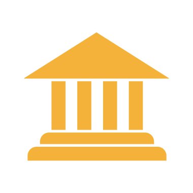 Hesap bakiyesi glif renk simgesi. Bina simgesi. Vektör çizim