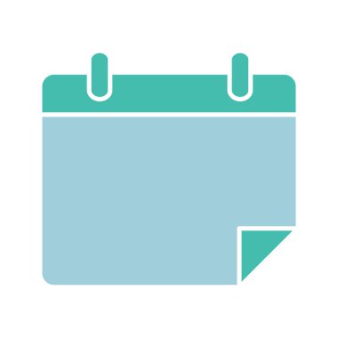 Bugün takvim glif renk simgesi. Vektör çizim