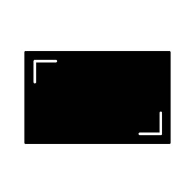 En boy oranını glif simgesi. İzole vektör çizim