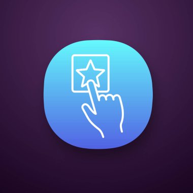 favori düğme app simgesine basarak ver. İzole vektör çizim