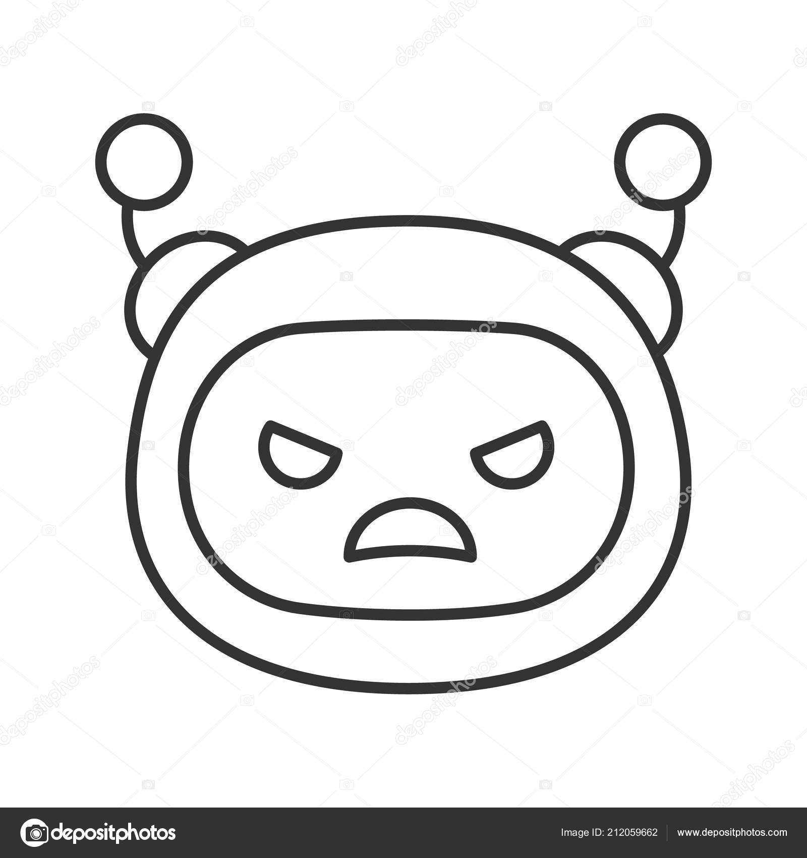 Wütendes Roboter Emoji Symbol Stock-Vektorbild von ©IMG visuals icons  212059662, image size:1600x1700
