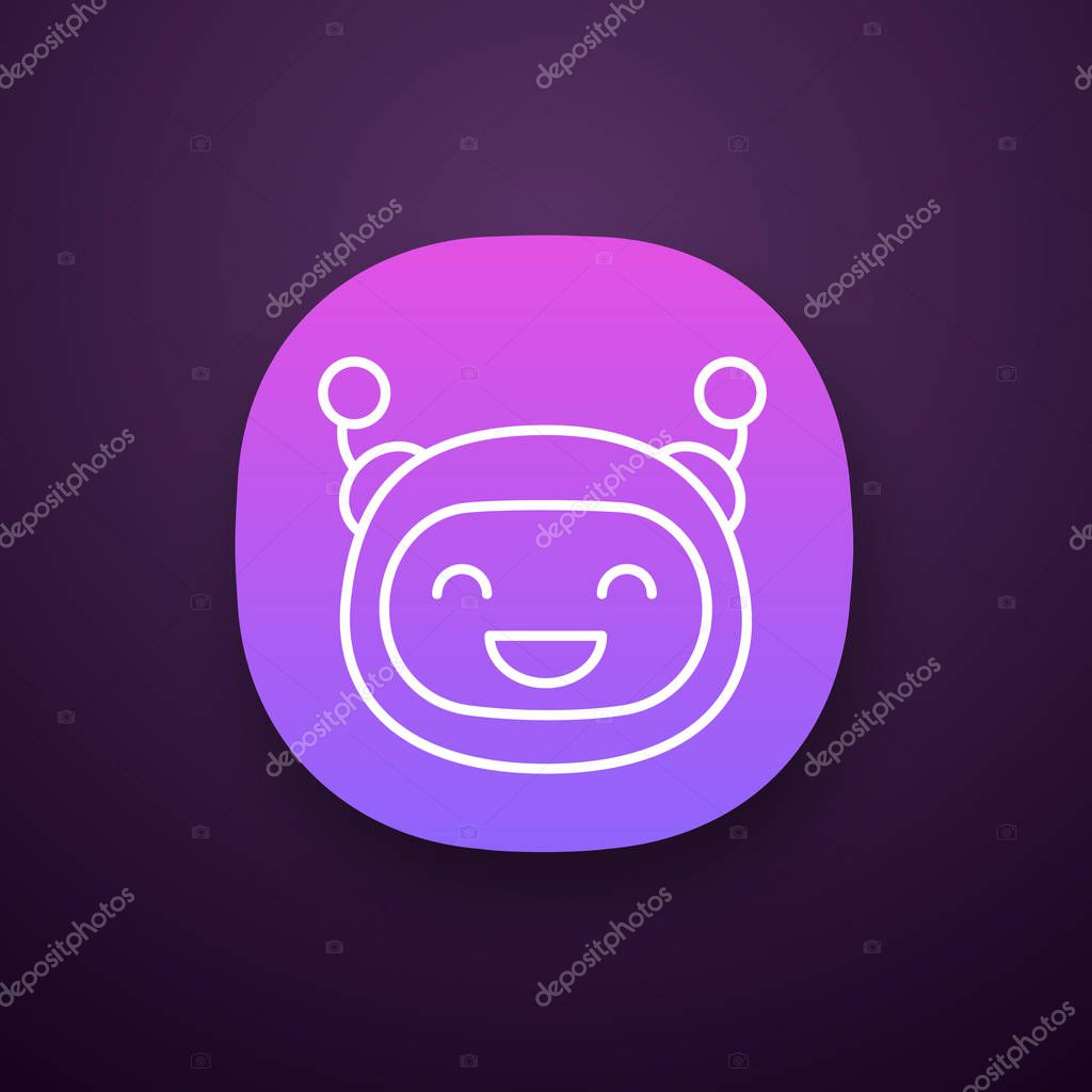 Laughing robot emoji app icon.