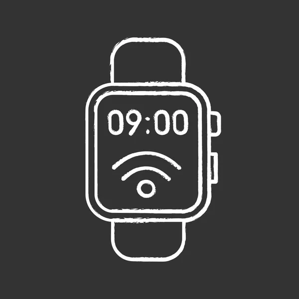 Nfc Smartwatch Chalk Icon Field Communication — Stock Vector