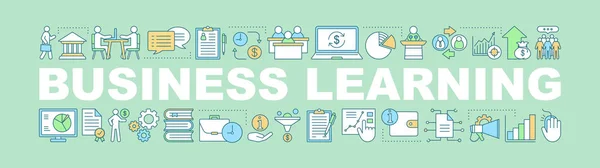 Business Learning Word Konzepte Banner — Stockvektor