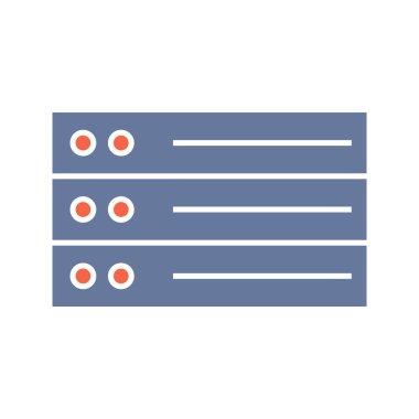 Liste glif renk simgesi beyaz arka plan üzerinde