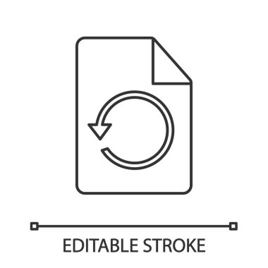 Sayfa doğrusal simgesini, dosya yeniden işareti ile geri yükleme. 