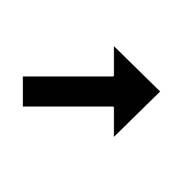 Flèche Vers Avant Glyphe Icône Flèche Droite — Image vectorielle