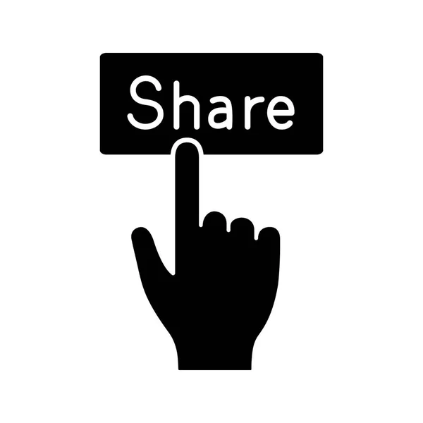 Share Taste Glyph Symbol Social Media Aktivitäten — Stockvektor