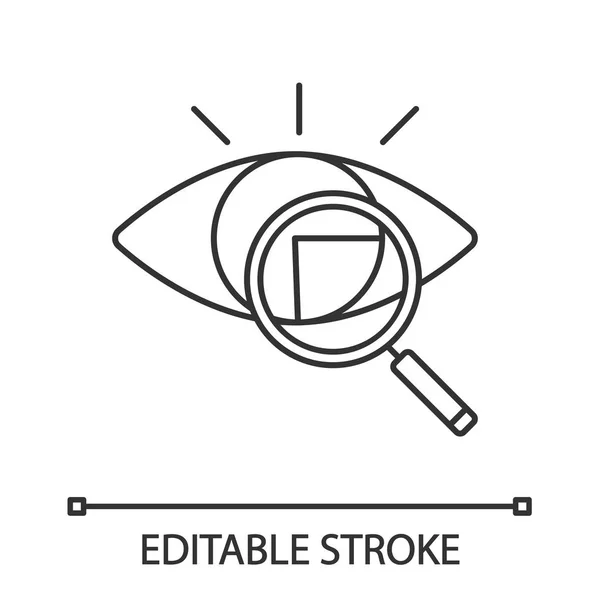 Retina Escanear Icono Lineal Exploración Ocular — Vector de stock