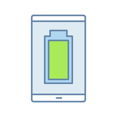 Tam olarak şarj smartphone pil renk simgesi