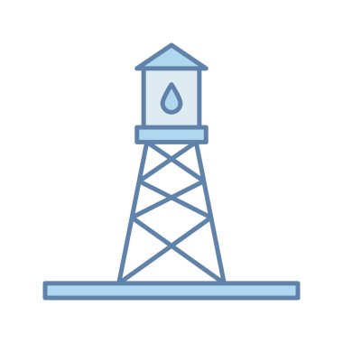 Petrol sondaj platformu renk simgesi, su deposu
