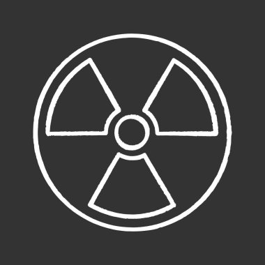 Nükleer enerji tebeşir simgesi, atomik güç.