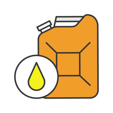 Çelik jerry can renk simgesi beyaz arka plan üzerinde