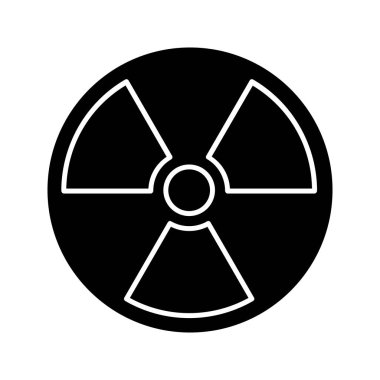 Nükleer enerji glif simgesi, atomik güç. 