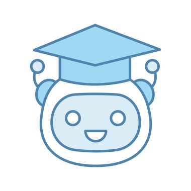 Renk simgesi, öğretmen bot öğrenme makine. 