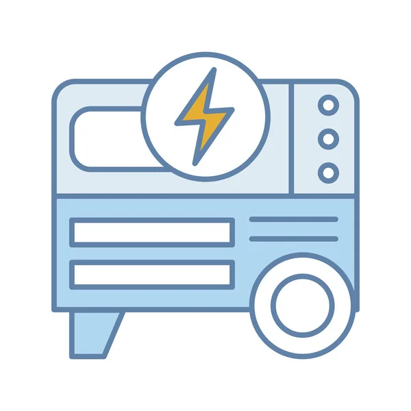 Portable Power Generator Color Icon — Stock Vector