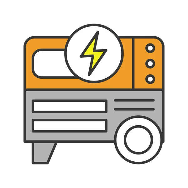 Portable Power Generator Color Icon — Stock Vector