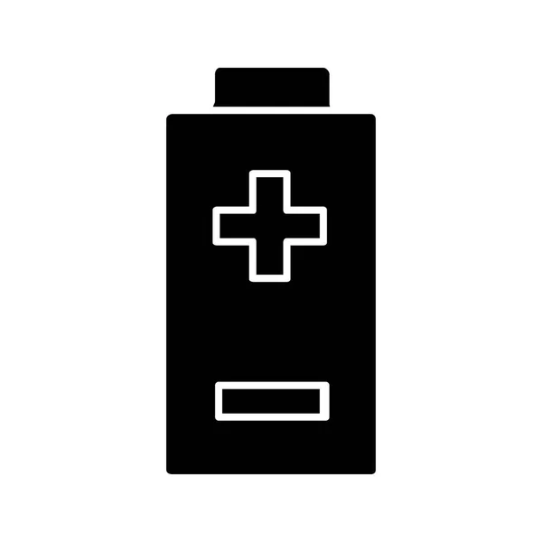 Battery Signs Glyph Icon — Stock Vector