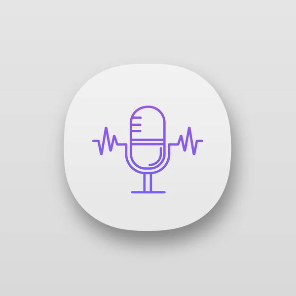 Ícone Aplicativo Reconhecimento Fala Controle Comando Voz — Vetor de Stock
