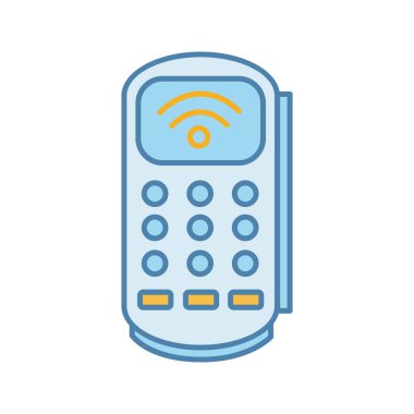 Ödeme terminal renk simgesi. POS terminal. 