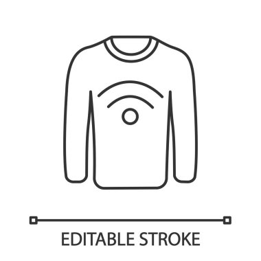 NFC doğrusal simgesi beyaz arka plan üzerinde elbise