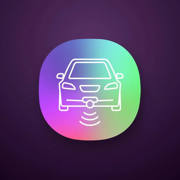 Smart Car App Icon Intelligent Vehicle — Stock Vector