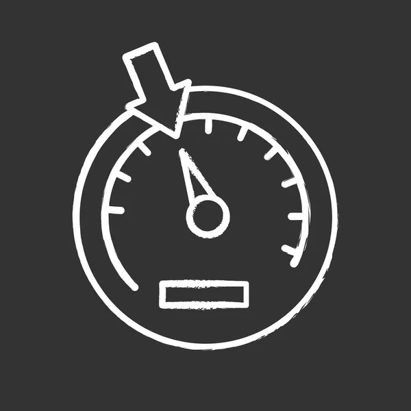 Speedometer Chalk Icon Car Instrument Panel — Stock Vector