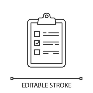 Doğrusal simgesi beyaz arka plan üzerinde planlama görevi