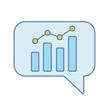 Sohbet etmek grafik renk simgesi beyaz arka plan üzerinde