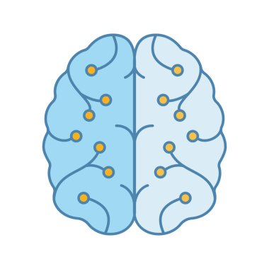 AI renk simgesi beyaz arka plan üzerinde