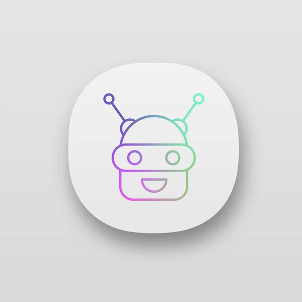 Chatbot Appikon Skrattar Chat Bot — Stock vektor