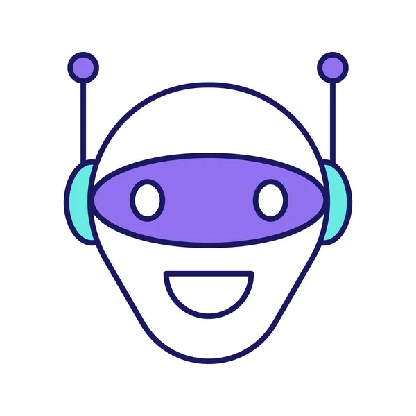 Chatbot 颜色图标 Android 笑聊天 Bot — 图库矢量图片