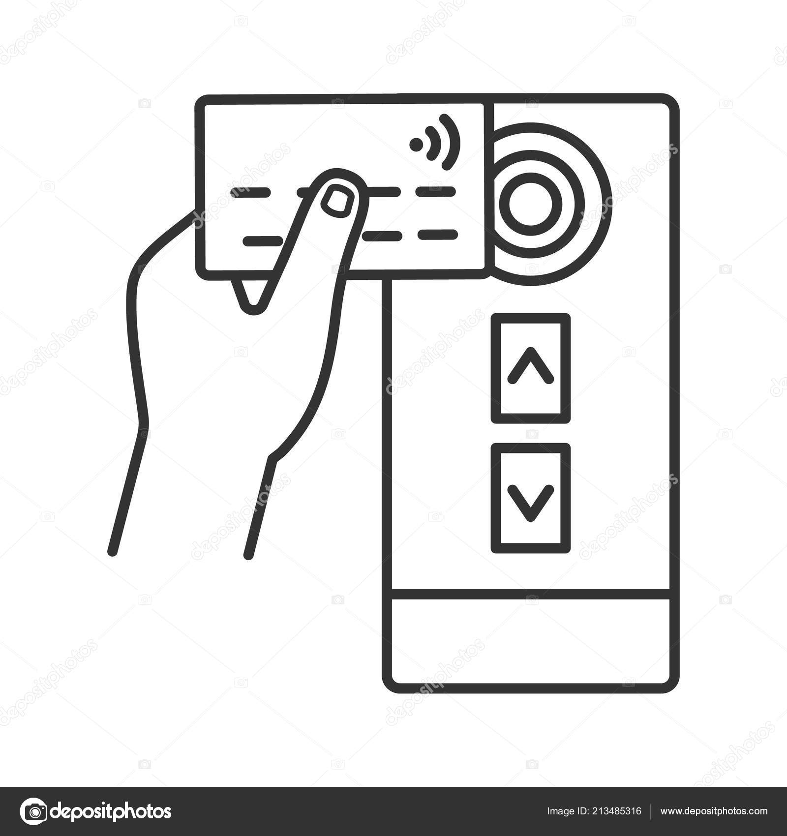 Nfc Credit Card Reader Linear Icon Stock Vector Image By C Bsd