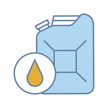 Çelik jerry can renk simgesi, benzin olabilir. 