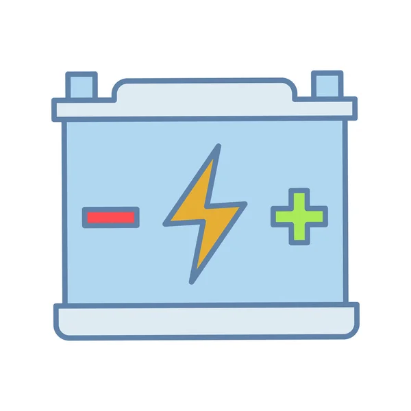 Accumulator Color Icon Automotive Battery — Stock Vector