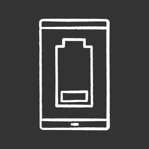 Smartphone Ícone Giz Bateria Fraca —  Vetores de Stock