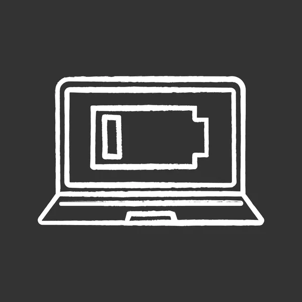 Ícone Giz Laptop Descarregado —  Vetores de Stock