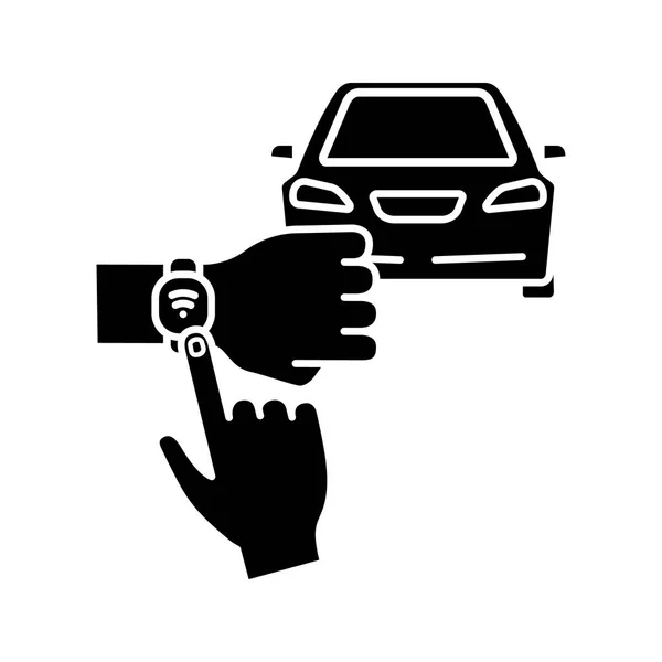 Εικονίδιο Γλύφου Αυτοκίνητο Nfc Nfc Βραχιόλι Auto Βασικά — Διανυσματικό Αρχείο