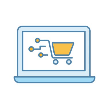 Ödeme sistemi teknolojisi renk simgesi. 