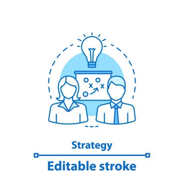 Strateji kavramı simge. Ortaklık.