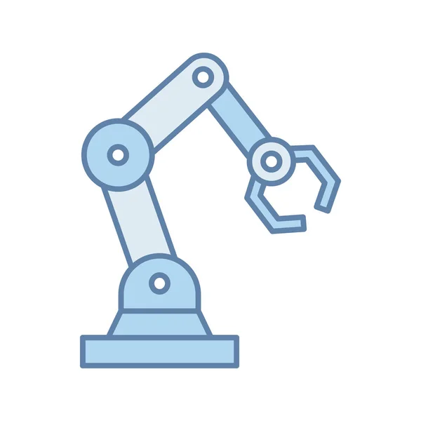 Ikon Warna Lengan Robotik Industri - Stok Vektor