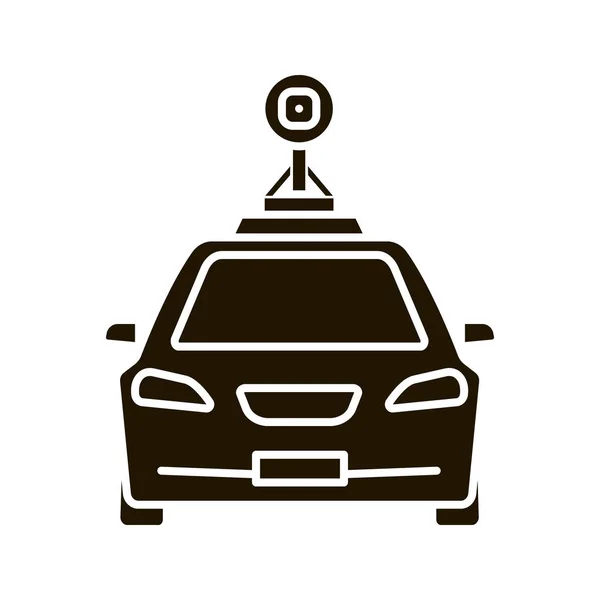 Coche Inteligente Icono Vista Frontal — Vector de stock