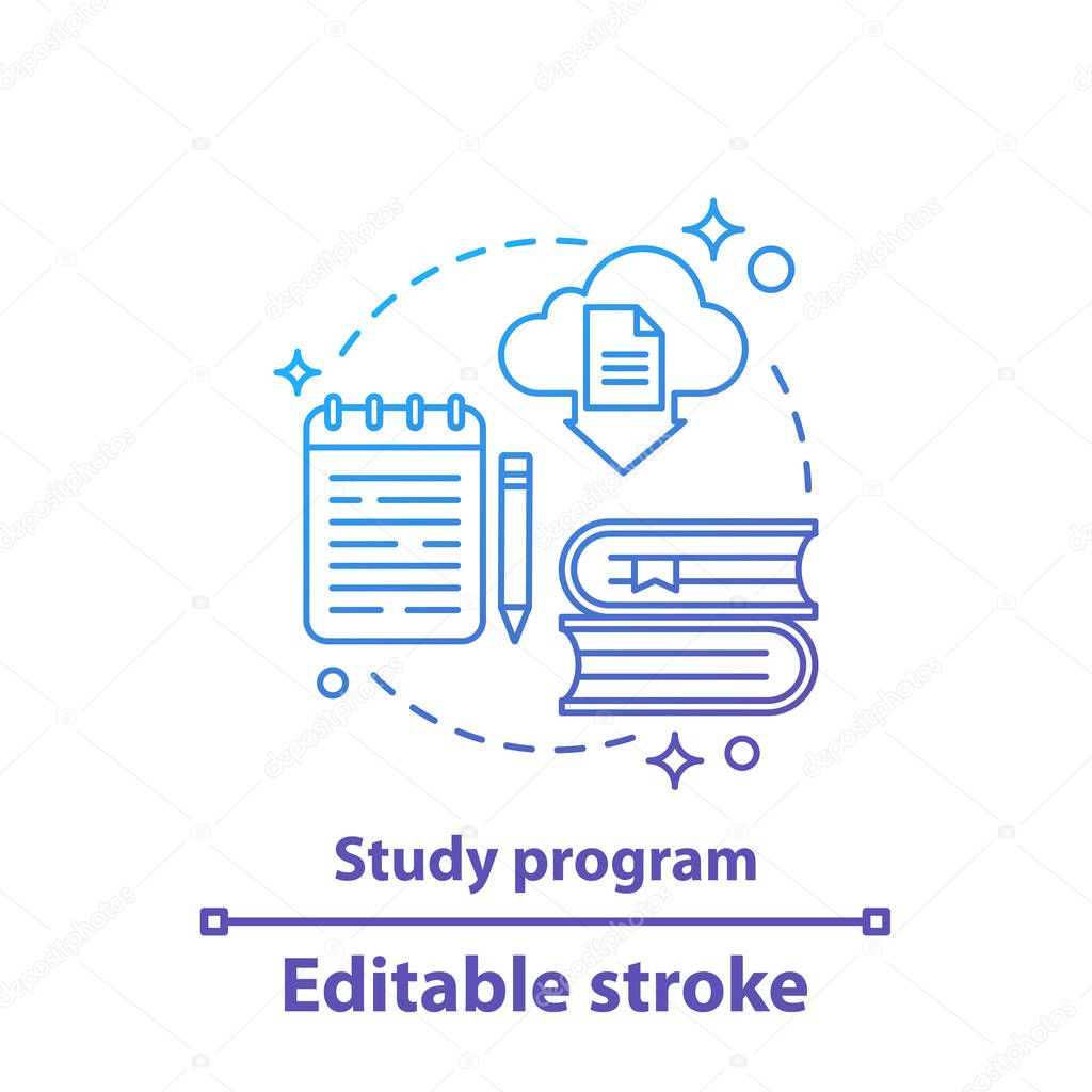 Study program concept icon. 