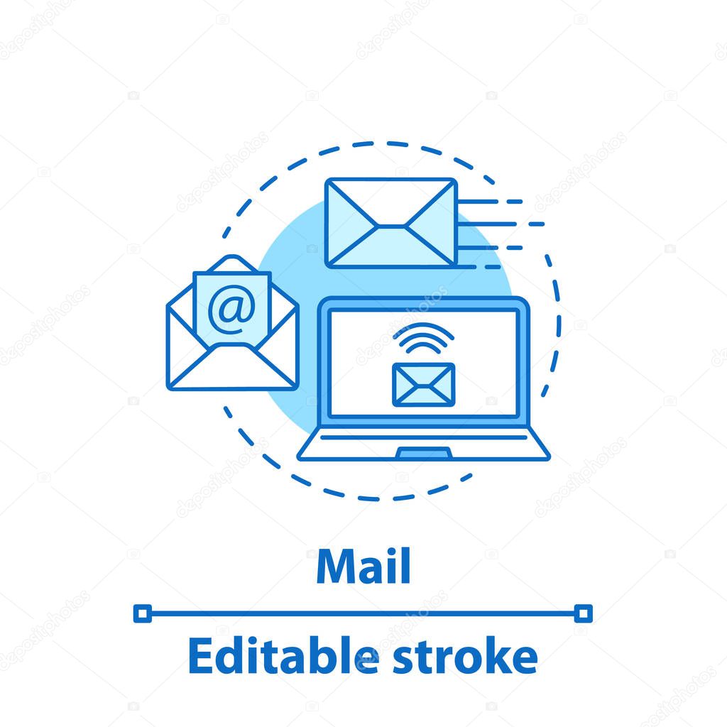 Email concept icon. Mailing. 
