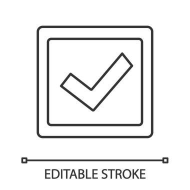 Onay kutusu doğrusal simgesi. Onay kutusu. 