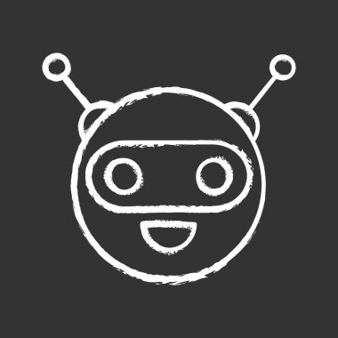 Sohbet etmek tebeşir simge siyah arka plan üzerine