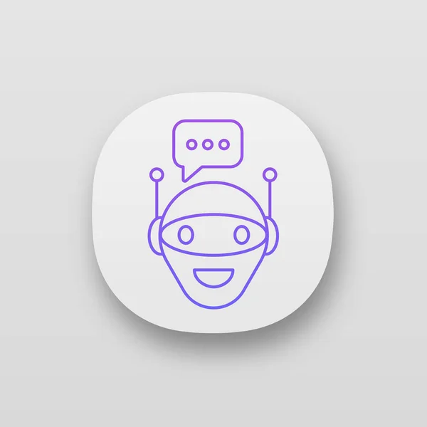 Chat Icône Application Bot Interface Utilisateur — Image vectorielle