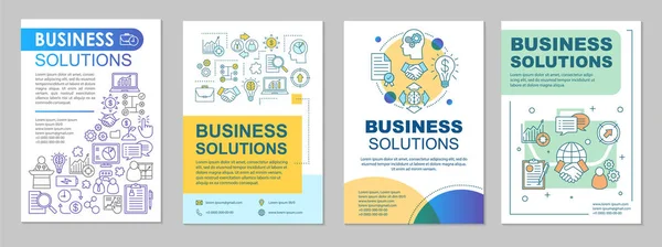 stock vector Business solutions brochure layout.