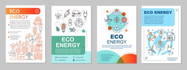 Eko enerji broşür düzen, yeşil teknoloji