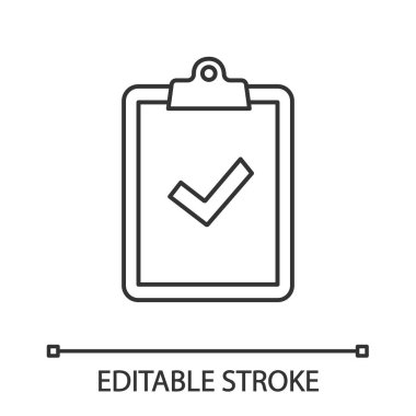 Pano ile doğrusal bir onay işareti simgesini